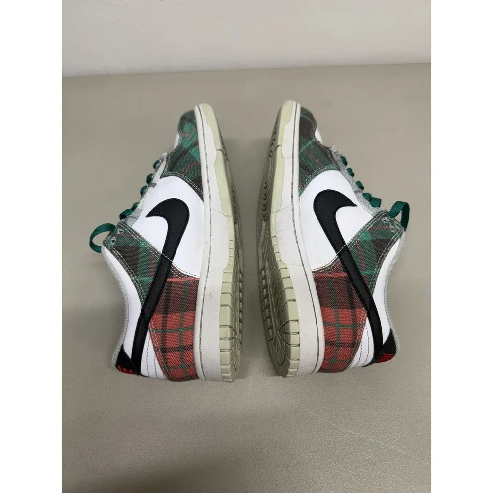 Nike Dunk Low SE Premium Tartan Plaid Christmas DV0827-100 Youth Size 6